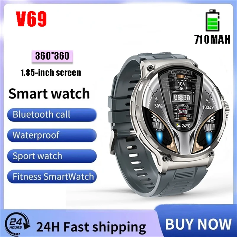 

The new smart watch 1.85-inch full touch large screen sports + health and other functions are applicable to Xiaomi Huawei iOS