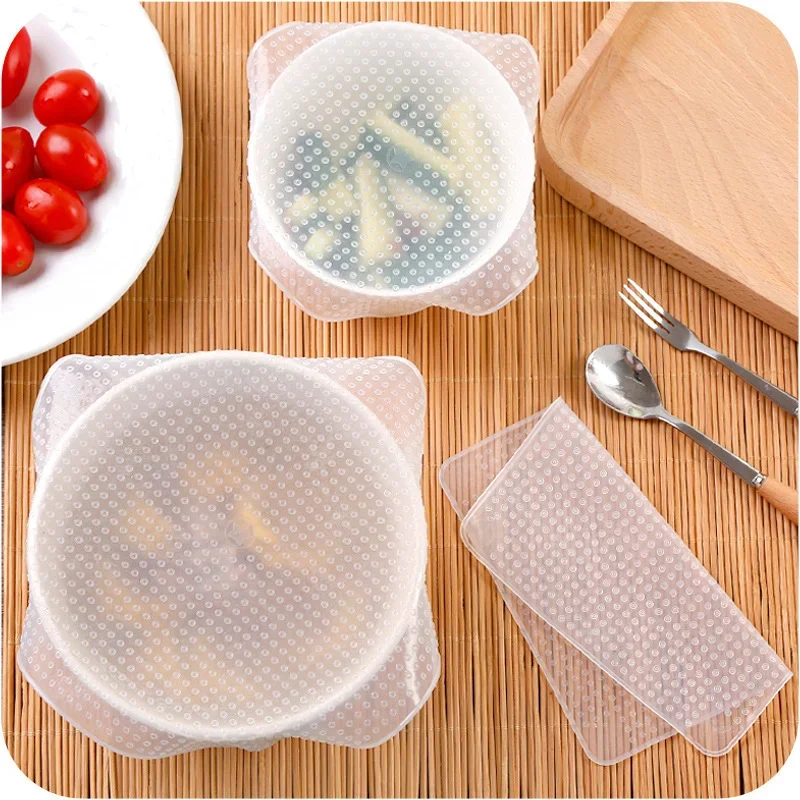 Coperchi in Silicone adattabili da cucina coperchio in Silicone riutilizzabile ciotola involucro per alimenti guarnizione coperchio sottovuoto