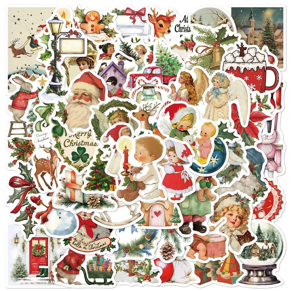 

10/30/50PCS Cartoon Cute Romantic Christmas Graffiti Sticker DIY Luggage Scrapbook Water Cup Laptop Waterproof Decal Kids Toy