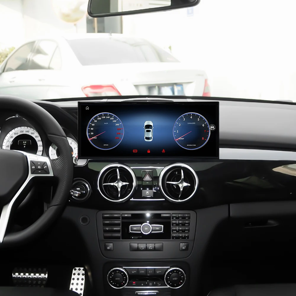 15.8 Inch Android 14 Auto Qualcomm Car Multimedia Video Player For Mercedes GLK W204 2013-2015 GPS Navigation Radio Audio Stereo