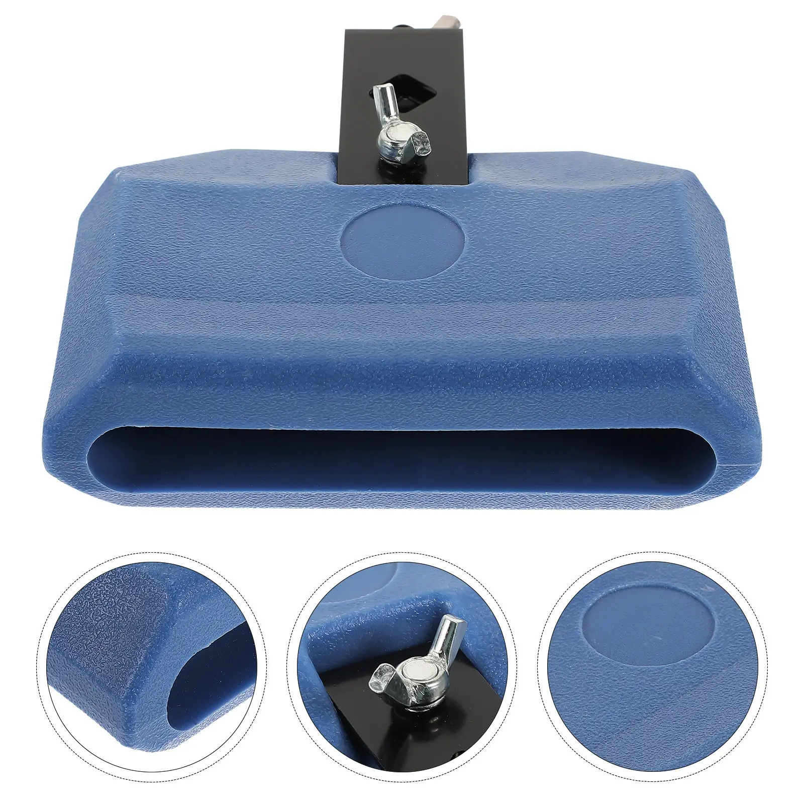 

Барабан-колокольчик для ударных инструментов, пластиково-металлическая конструкция, в комплекте с крепежным зажимом и молотком, легкий, портативный, с чистым и громким звучанием