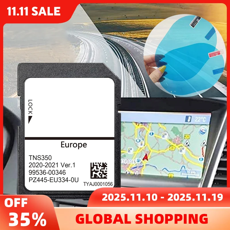 

PZ445-EU334-0U SD Card for Toyota Auris Corolla Hilux lQ Land Cruiser 150 Car with TNS350 Navigation Ver.1 Upgrade Europe UK map