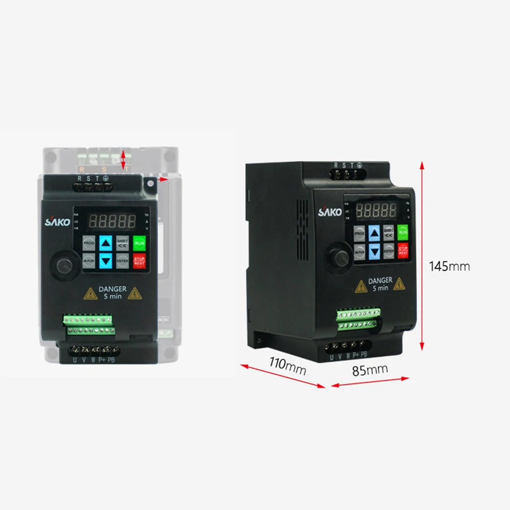 3 Phase 380V Vector Inverter VFD Variable Frequency Converter for Stepless Motor Speed Control 3 Phase Vector Inverter Converter