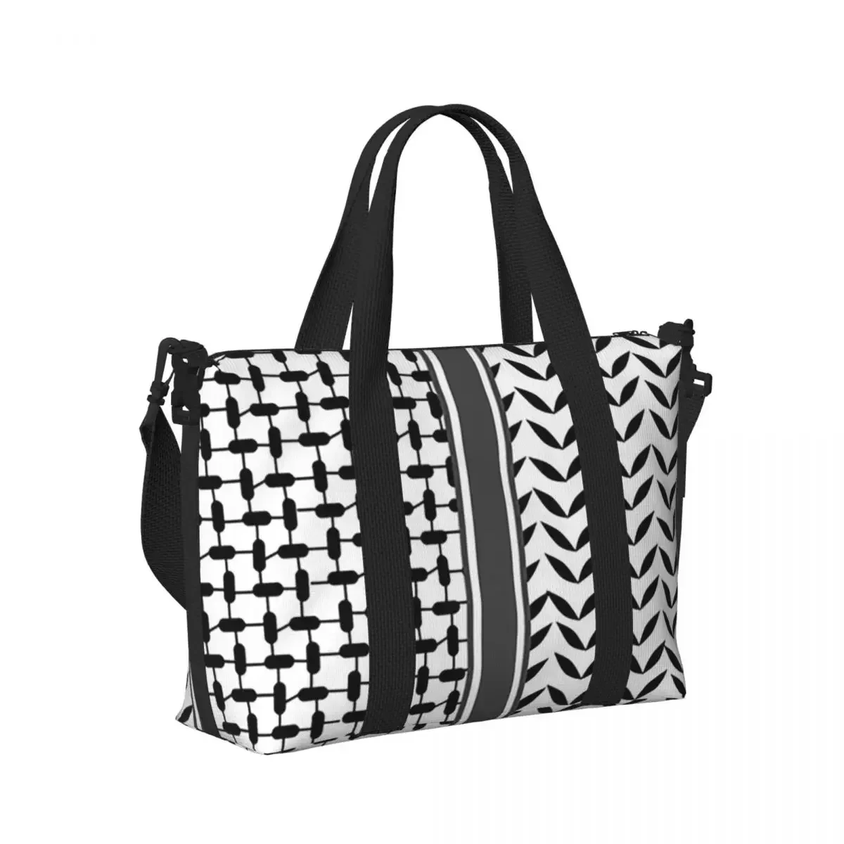

Keffiyeh Ramallah Beach Travel Bag Large Capacity Tote Bags for Gym Sport Women Shopping Duffle Shoulder Bag
