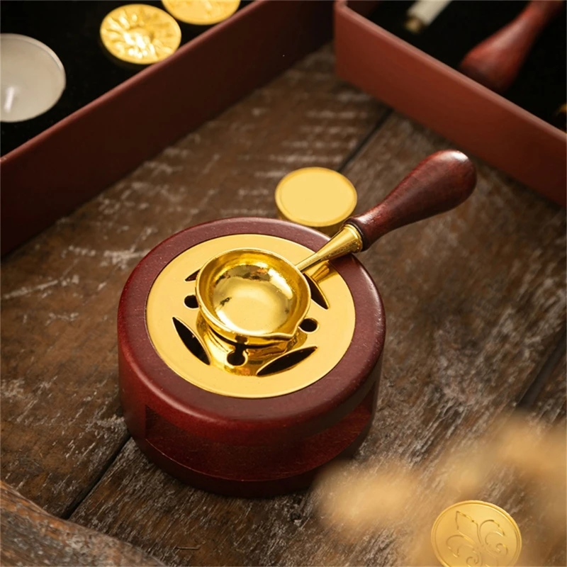 Wax Seal Warmer Meting Set Wax Seal Tool for Melting Wax Beads Seal Wax