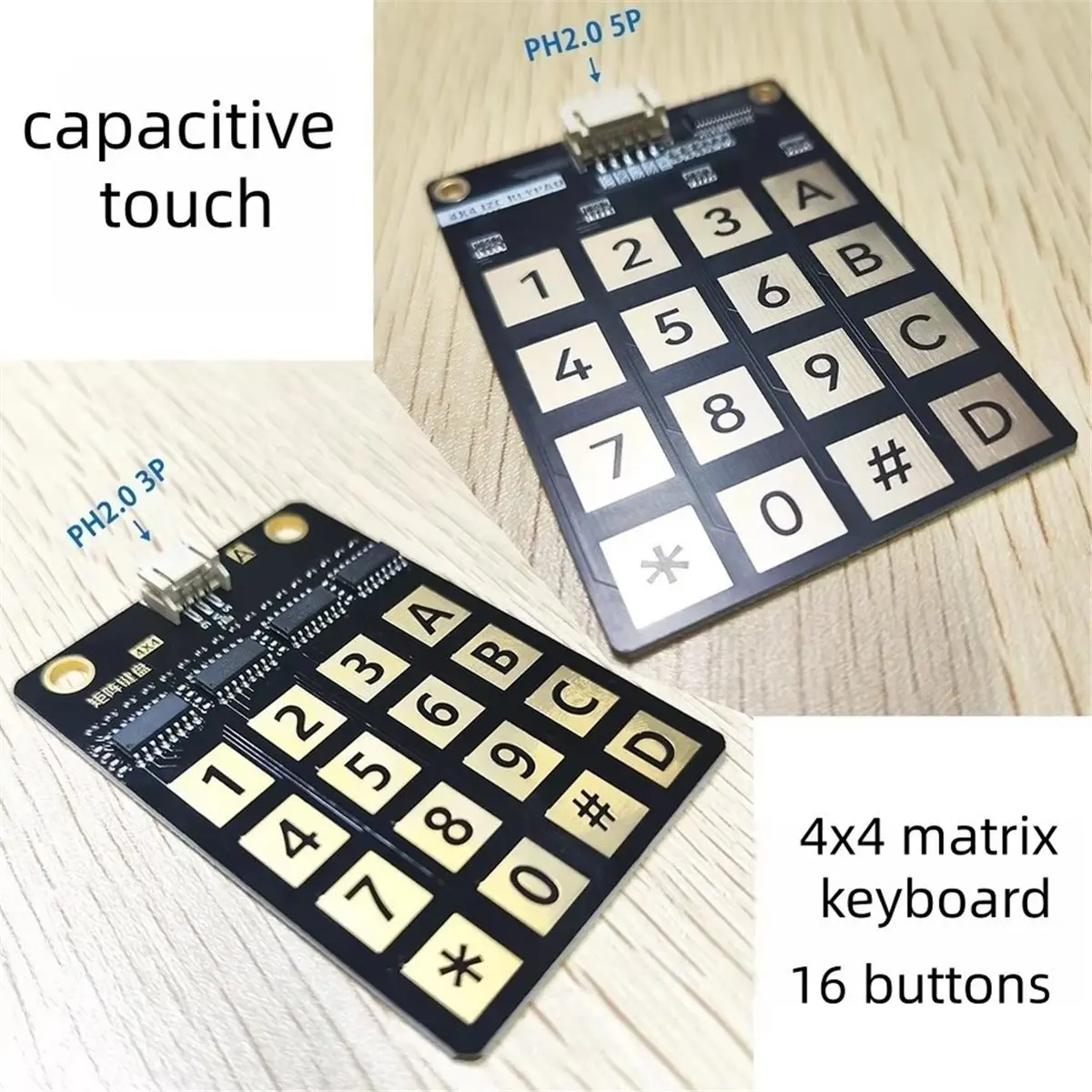 Matrix Keyboard 16 Key Capacitive Touch Button IIC Communication with Touch Detection 3P