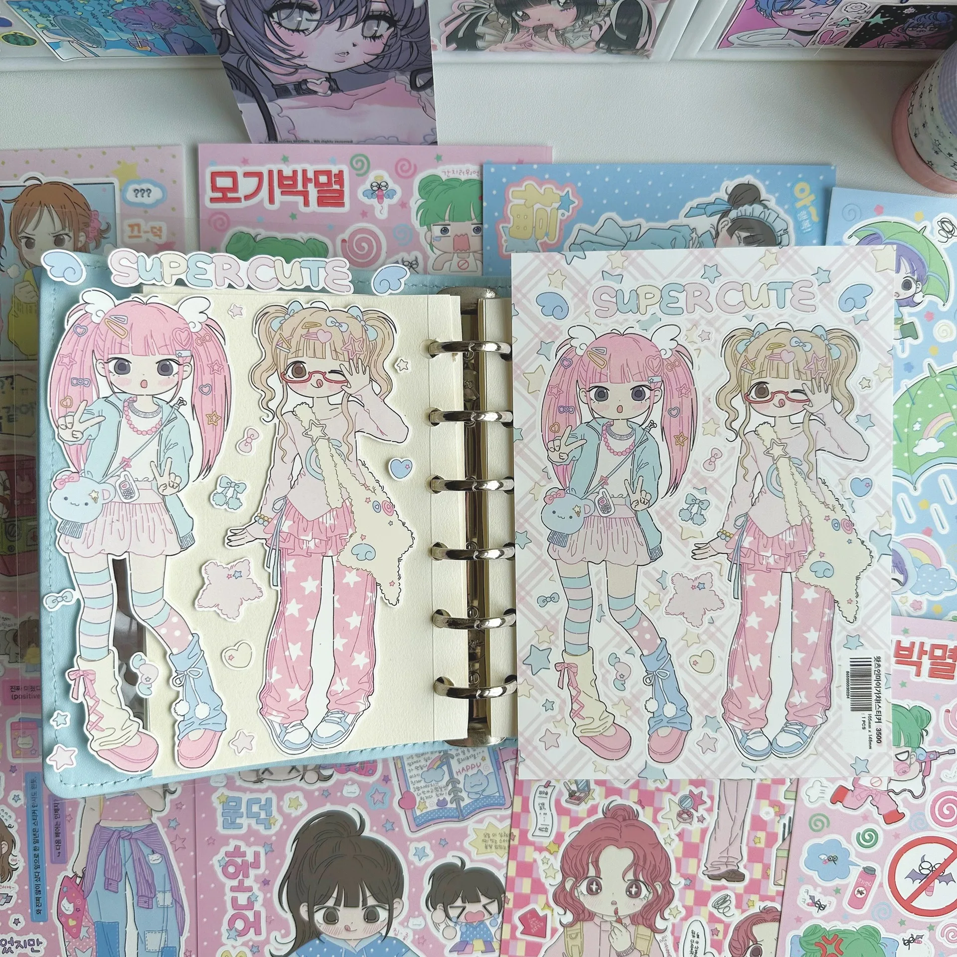 ملصقات فتاة كرتونية لطيفة ورائعة #3