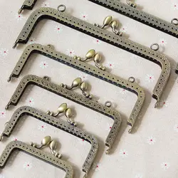 Bolsa de Metal Vintage Frame, Saco Beijo Bloqueio, apto para DIY Craft Purse, Bag Making, 8,5 cm, 10,5 cm, 12,5 cm, 15 cm, 20,5 cm Tamanhos, 1Pc