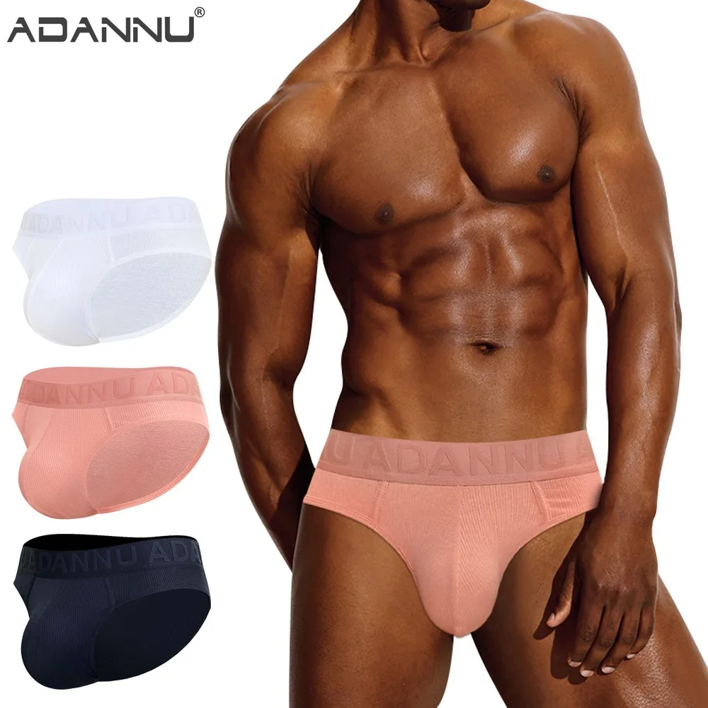 

1-4PCBriefs Trendy Men's Underwear Embossed Pattern Waist Fitness Hip Lifting Cotton Comfortable Breathable Men's Triangle Pants