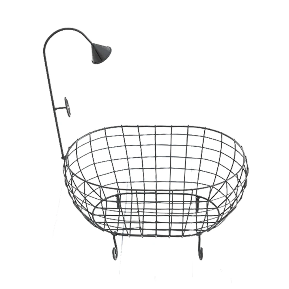 Photo Rustproof Decoration Stable Photography Props Sofa Accessories Hollowed Out Studio Posing Iron Basket Newborn Baby Bathtub