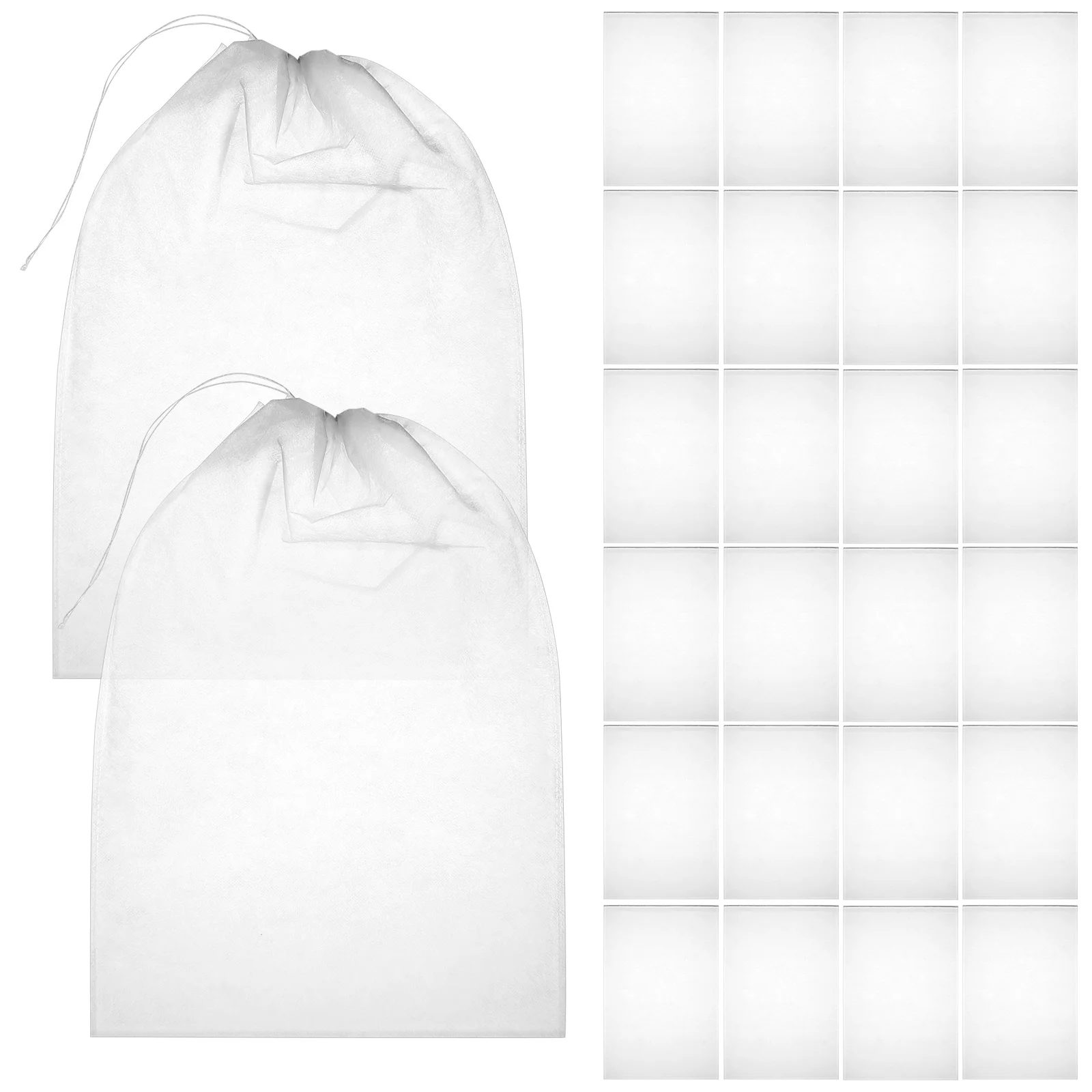 

100Pcs Nonwoven Fabric Dustproof Drawstring Storage Bags Organizer Shoe Clothes Pouch Reusable Durable Home Travel