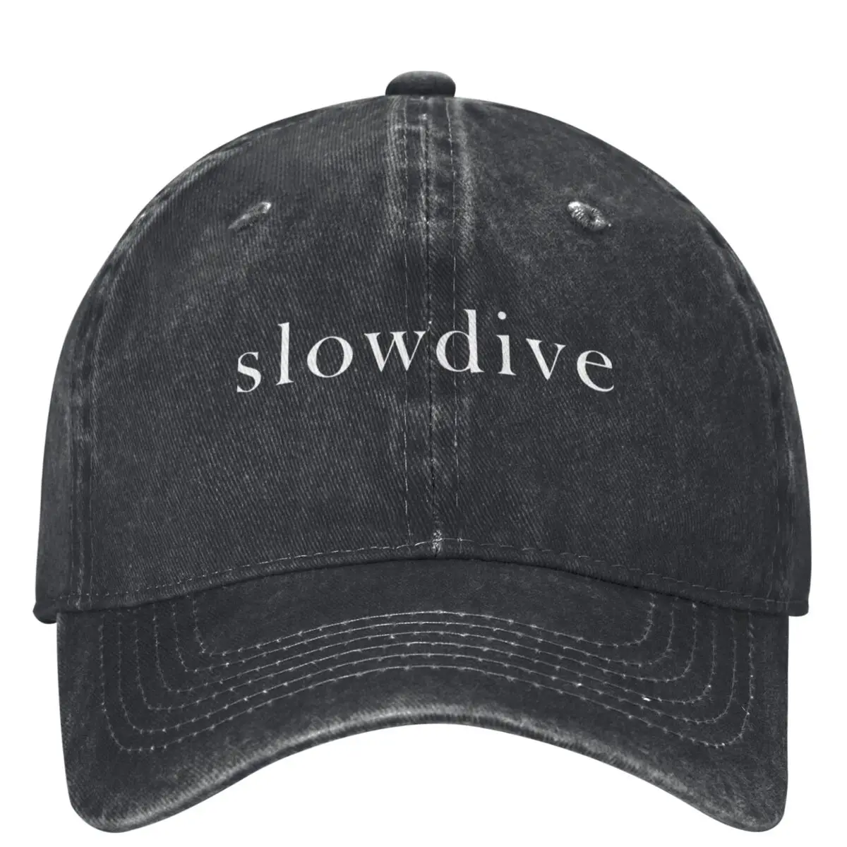 Slowdive Band Logo White Baseball Cap Outdoor Gym Wholesale Trucker Dad Hat Couple Women Vintage Sunscreen Baseball Caps