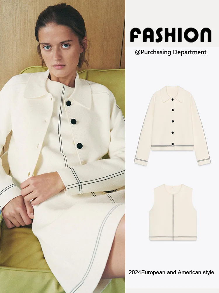 

Women's Faion Outerwear Set Spring 2025 Sle Ele Top And Skirt Combination Ideal for Students And Office Workers