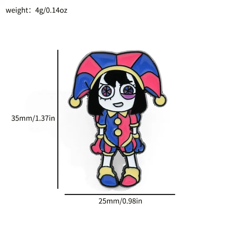 Hot The Amazing Digital Circus Series Creative and Personalized Brooch Cartoon Character Printing Exquisite Backpack Badge Gift view 5