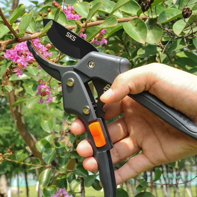 SK5 Stainless Easy-Cut Pruning Shears – Labor-Saving Garden Fruit Tree & Floral Trimmer, Compact EDC Scissors
