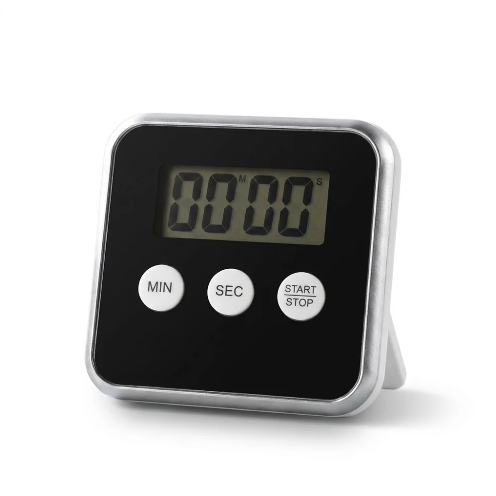 Large LCD Display Digital Kitchen Timer Loud Alarm Ultra-Thin Electronic Timer Accurate Magnetic Mount Magnetic Kitchen Timer