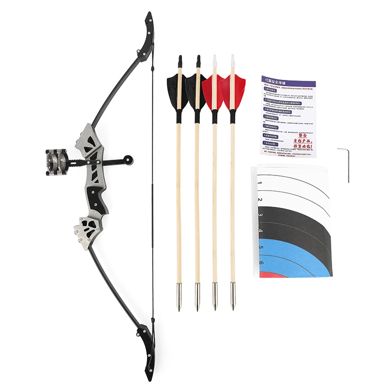 Mini Archery Bow with 4 Arrow, Detachable Decompression Toy, Small Reverse Bow, 18 Pounds