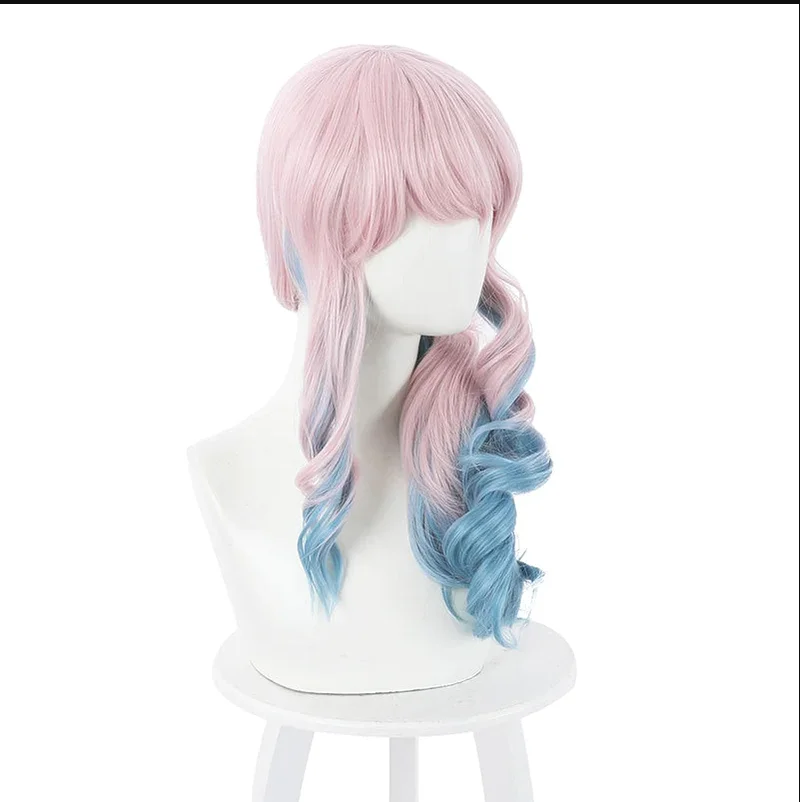 Long Pink Gradient Blue Cosplay Wigs for Anime Akudama Drive Doctor