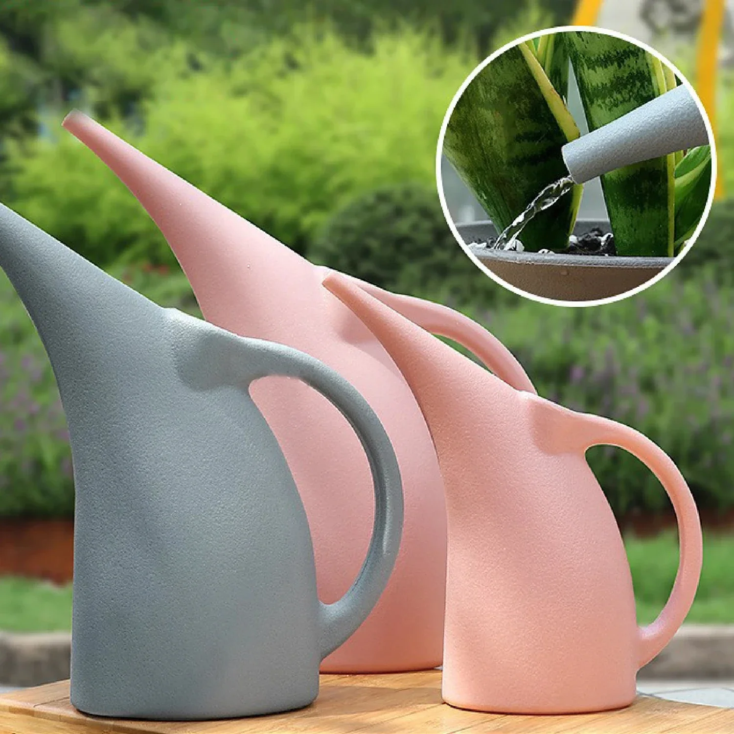 

Long Mouth Indoor and Outdoor 1L 2L 3L Flower Watering Can for Plants - Essential Gardening Tool for Indoor Flower Gardening - E