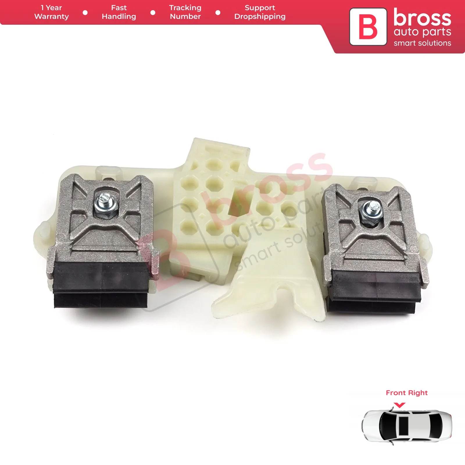 

Bross Auto Parts BWR1178 Electrical Power Window Regulator Bracket Front Right For Ford Fiesta 2005-2008 Ship From Turkey