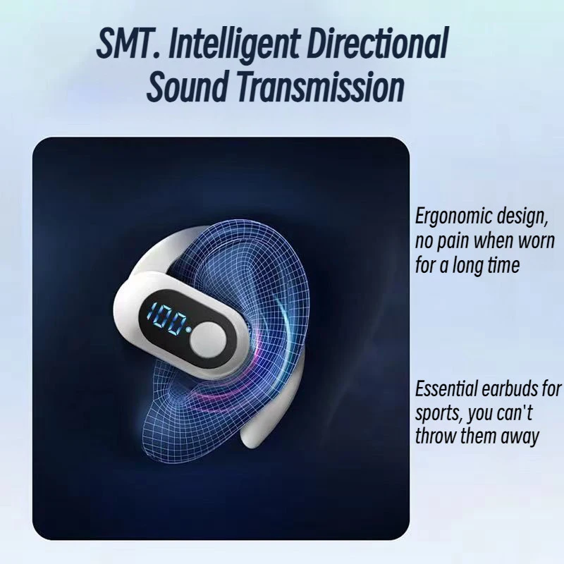 سماعة بلوتوث واحدة، عمر طويل للغاية، تقليل الضوضاء النشط، قوة كبيرة، سماعة أذن رياضية لاسلكية، ملابس طويلة، سماعة أذن غير مؤلمة #6