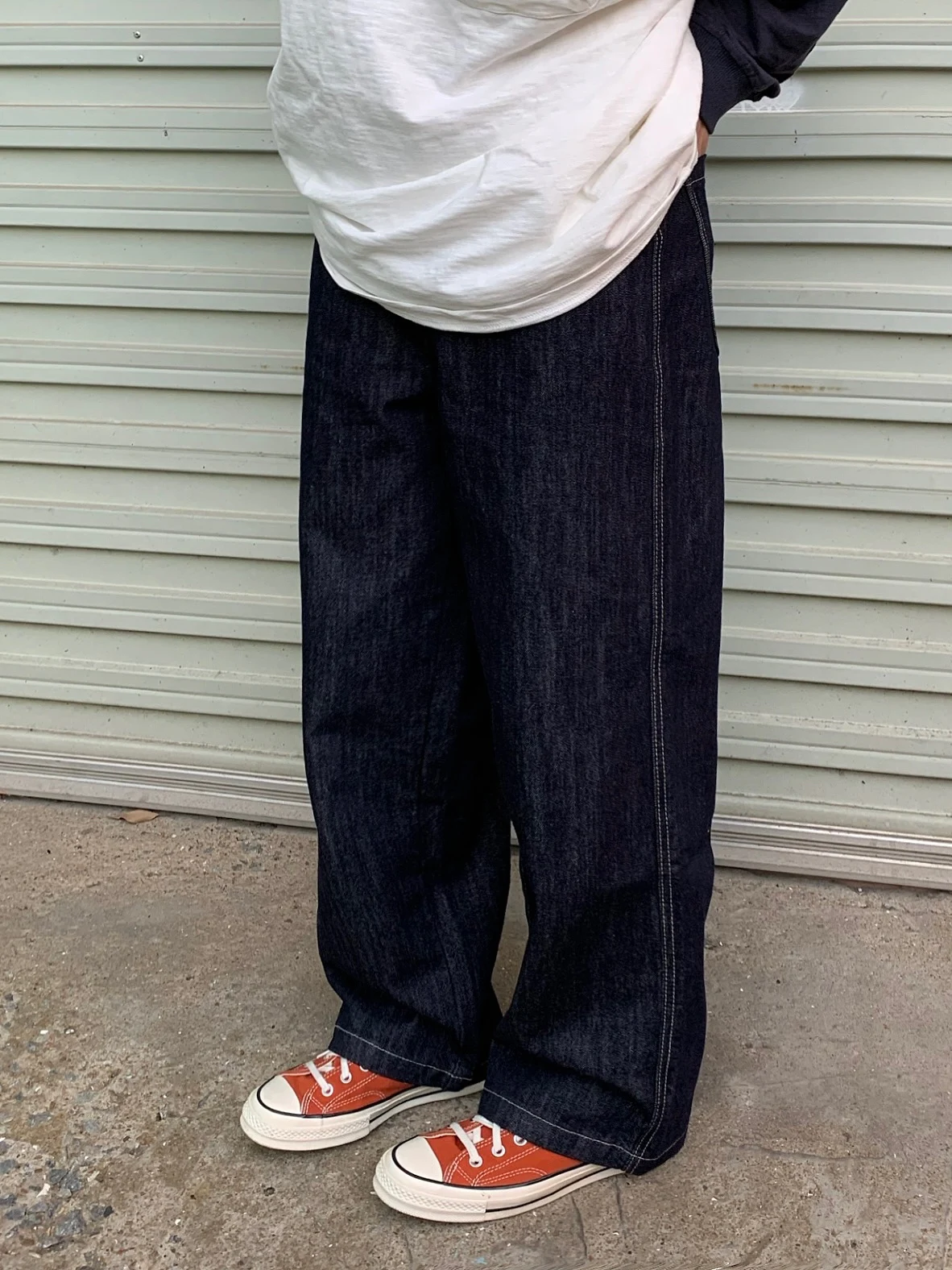 

Свободные прямые брюки темно-синего цвета, базовые джинсовые джинсы, женские модные длинные брюки Lifeasam, повседневные прямые джинсы