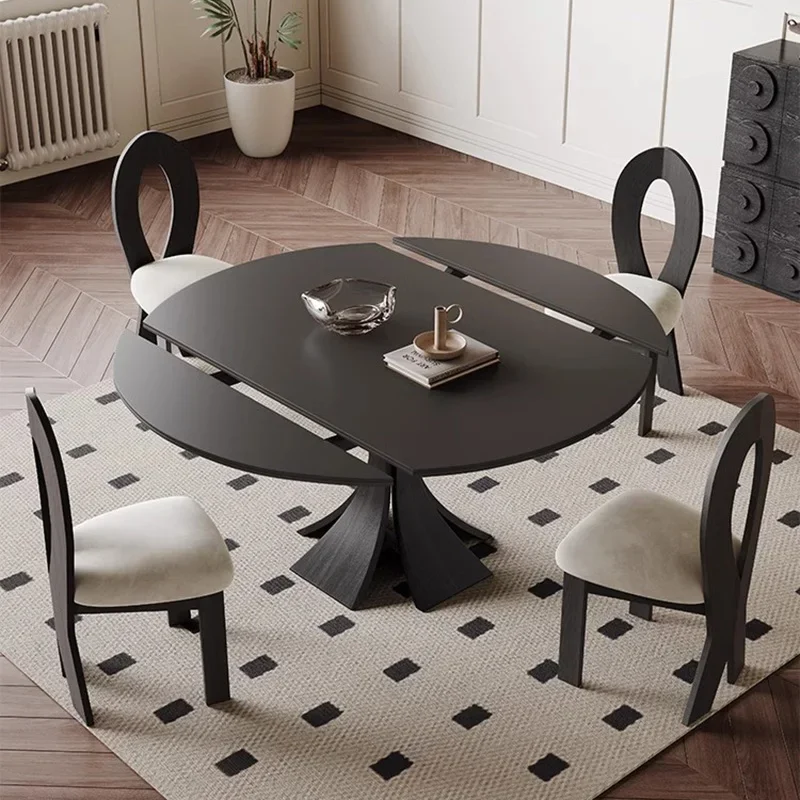 47.2 Inches Luxury Extendable Dining Table Restaurant Relaxing Round Table Living Room Meeting Tavoli Da Pranzo Home Furniture