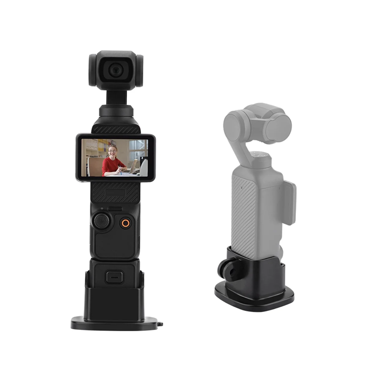 อะแดปเตอร์กล้องถ่ายภาพยึดสำหรับ DJI Osmo Pocket 3, ที่ใส่คอปรับระดับได้สายรัดหน้าอกแบบหนีบกระเป๋าเป้สะพายหลังสไตล์