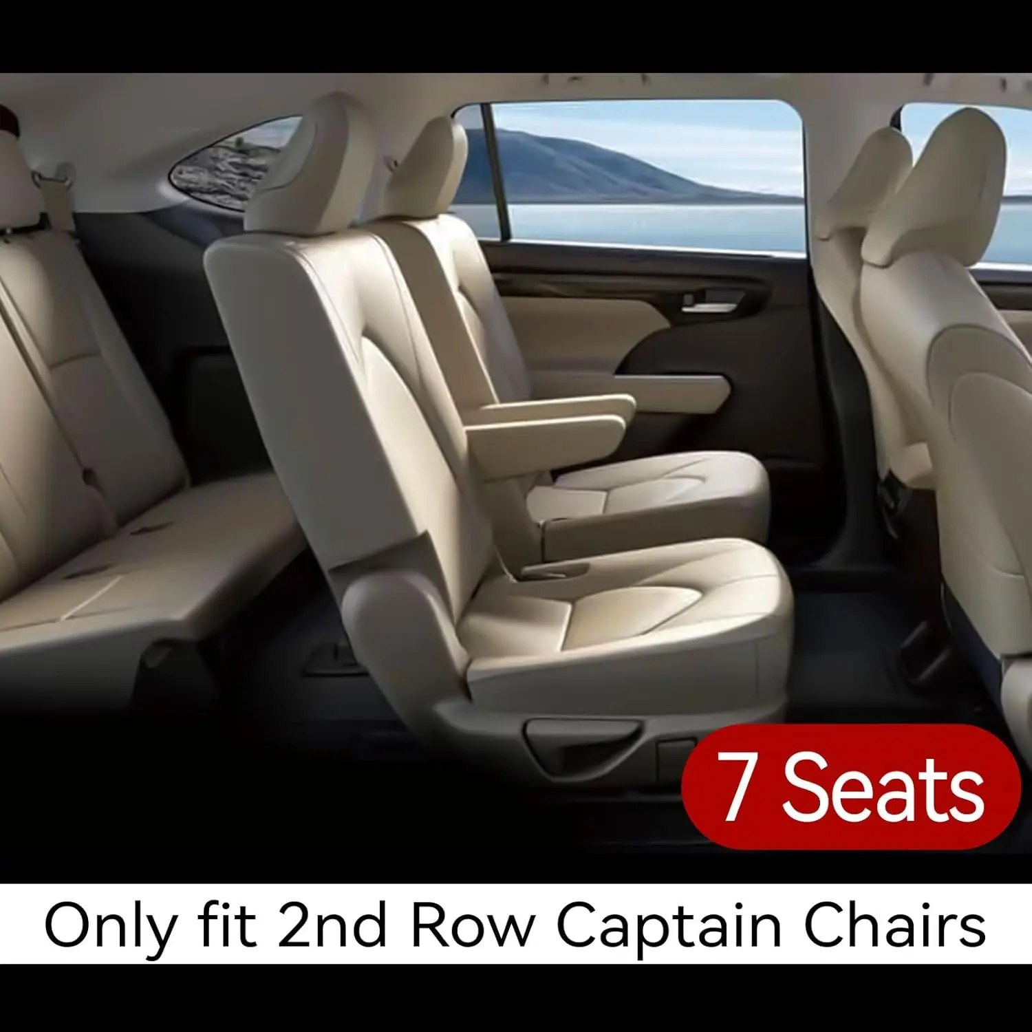 EKR Highlander Car Seat Covers Custom Fit Toyota Grand Highlander 2014-2026 XLE/Limited/Platinum 7 Seats Waterproof Full Set Seat Protector