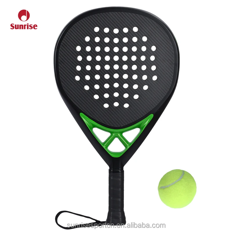 SA002 Padel Racket 3K 12K 18K Carbon Fiber Teardrop Paddle High Quality Eva Core Graphite Woven Carbon Customized Design