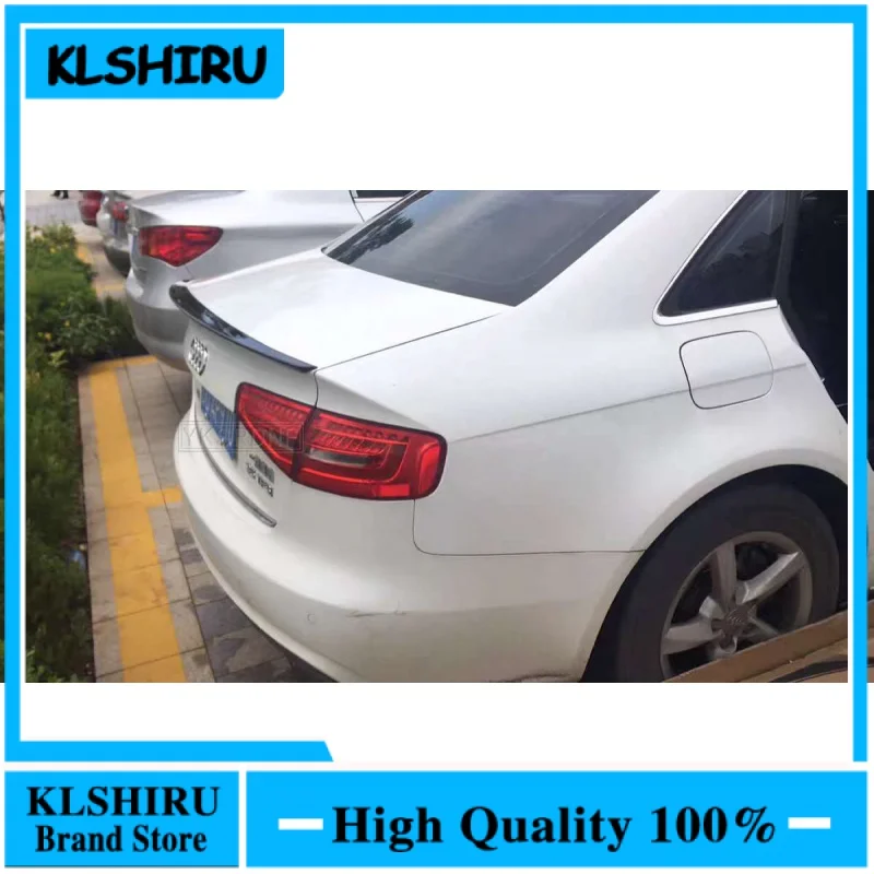 For Audi A4 B8 2009 2010 2011 2012 2013 2014 2015 2016 High quality ABS plastic Unpainted Primer Color car trunk wing spoiler