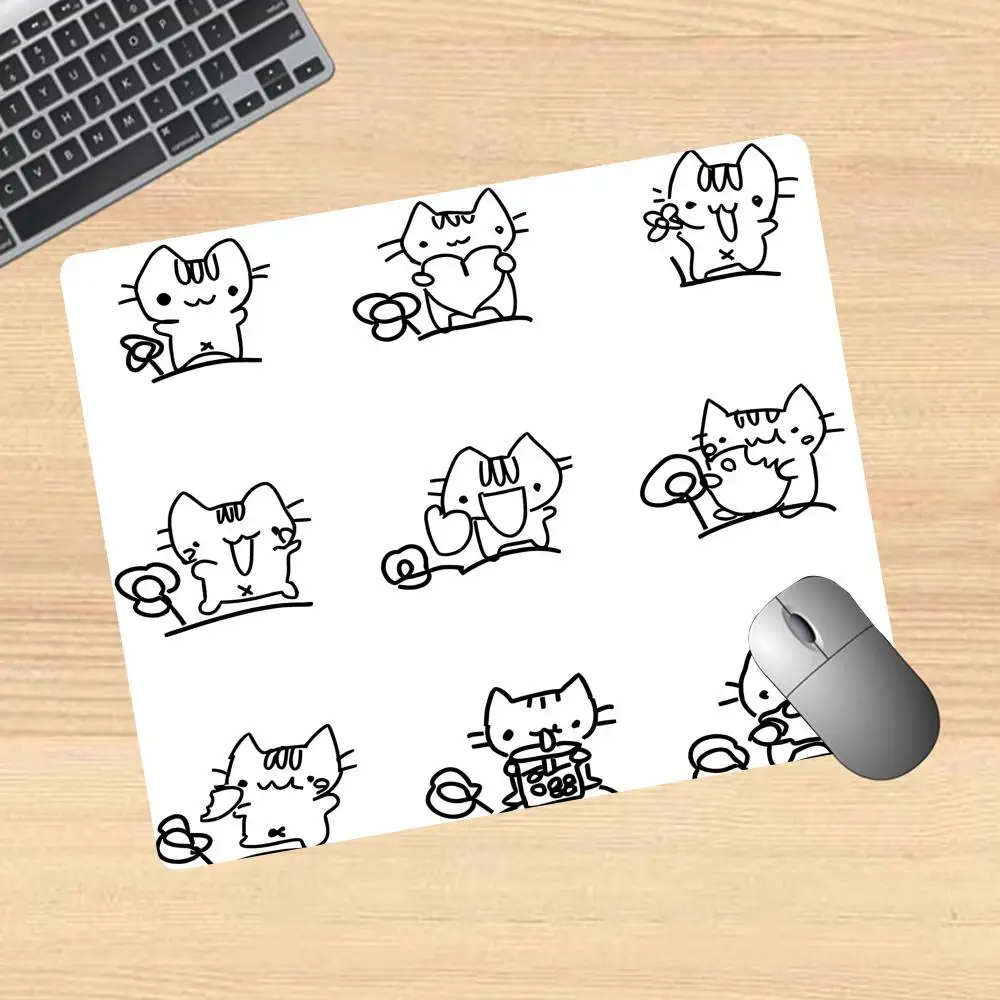 

A Simple Sketch Of Cats Mouse Pad For Small Size Gaming Mouse Pad Gamer Company Keyboard Mouse Mats Carpet Computer Desk Mats
