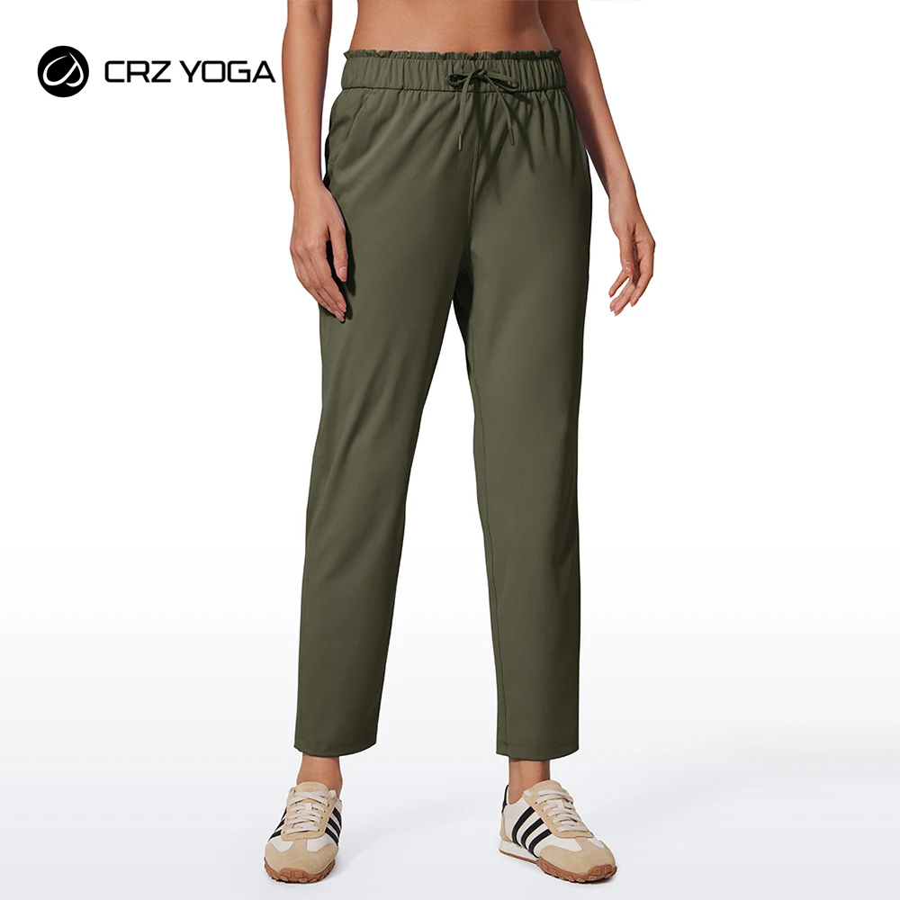 CRZ YOGA 4-Way Stretch Ankle Pants for Women High Waisted 7/8 27