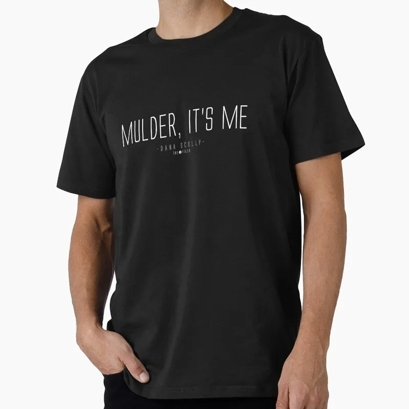 Mulder, it's me. Vintage Sci fi tv series The X Files Gift t shirt 1213 Retro Alien movie Graphic clothes All size tops S-6XL