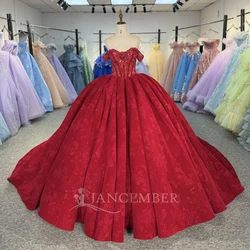 2025 Short Sleeves Quinceanera Dress Lace Crystal Ball Gown Beading Corset Sweetheart Sweet 16 Dress Vestido De 15 Anos DY6810