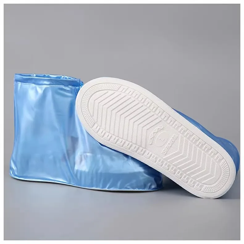 1 Paar Silikon-Schuhschoner, Regenstiefel für drinnen und draußen, wasserdichter Schuhüberzug für Männer und Frauen, regnerischer, wiederverwendbarer Outdoor-Schuhüberzug – Detail 7