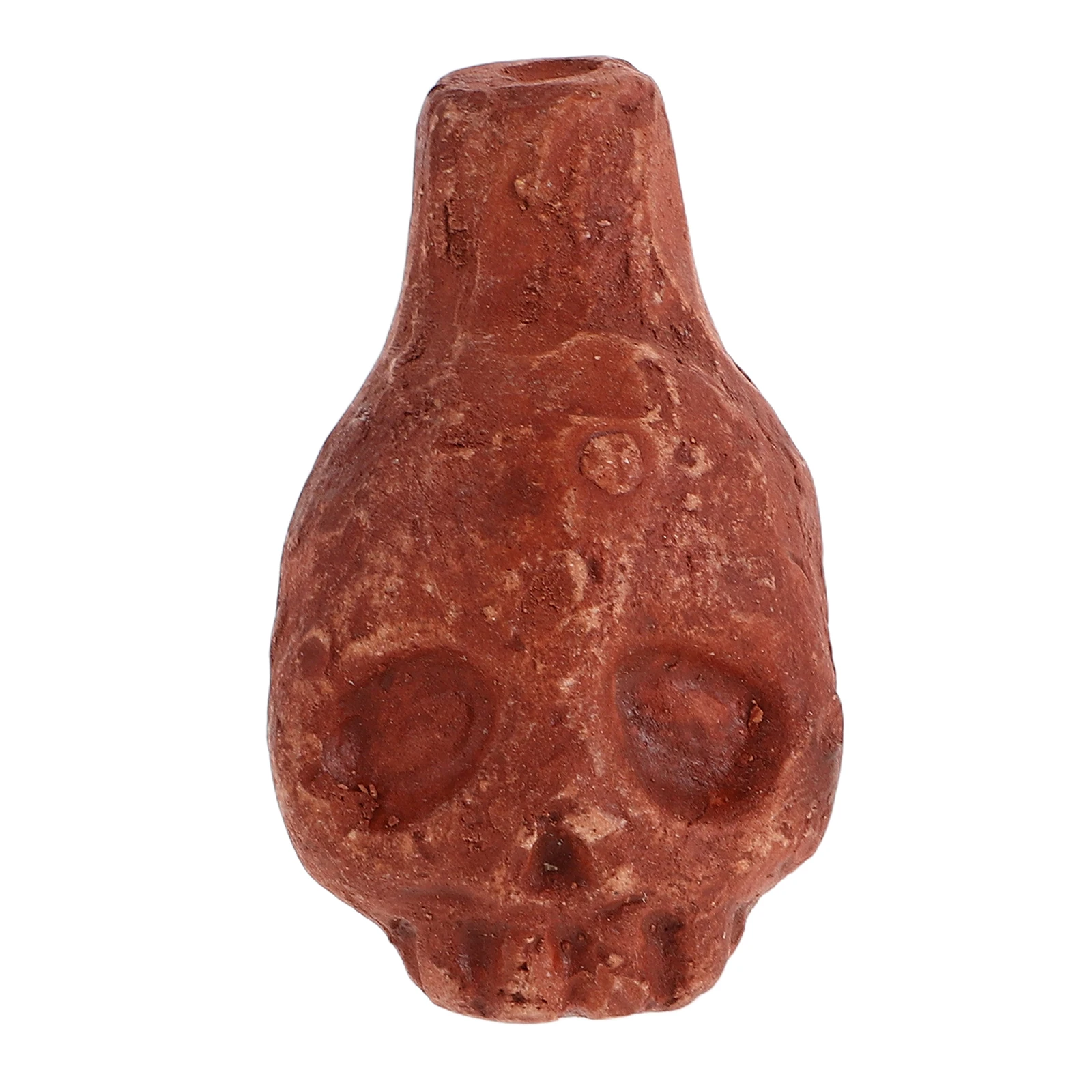 Mini Ceramic Skull Whistle Loud Crisp Sound Halloween Party Favors Emergency Survival Light Brown Novelty Funny