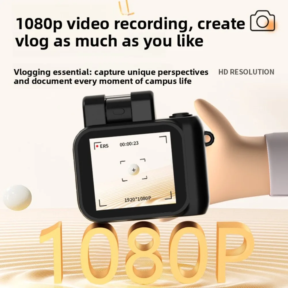 Y4000 Thumb Mini Keychain Camera Screen HD 1080P Key Chain Portable Retro CCD Digital Camera Pocket DV Video Recorder Flash Lamp