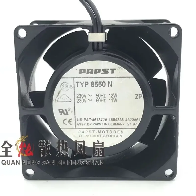 For TYP 8550N Full Metal High Temperature Resistant Fan Cooling Fan 230V