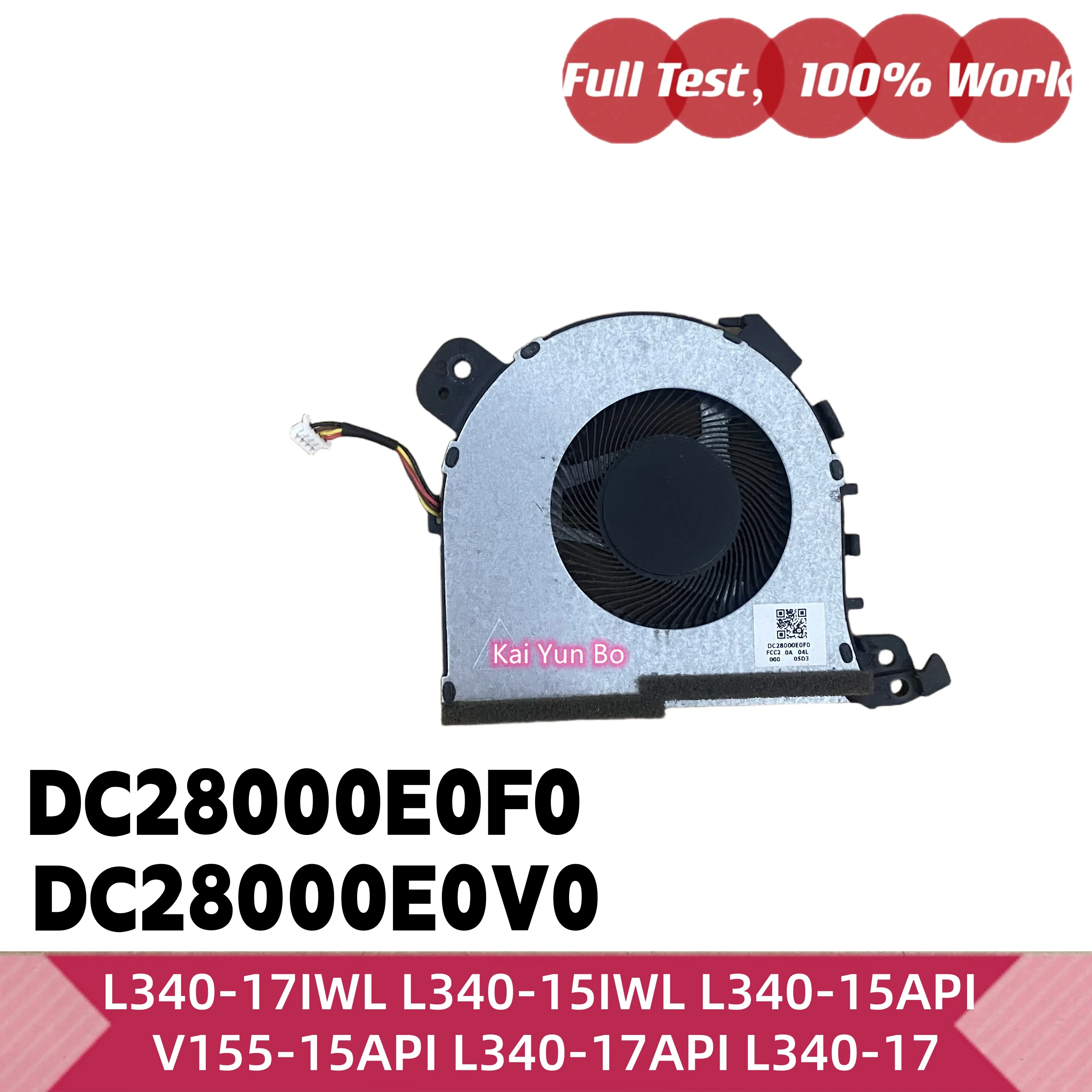 Ventilador de Refrigeración para CPU de Portátil Lenovo Ideapad L340-17IWL L340-15IWL L340-15API V155-15API L340-17 L340-17API, DC28000E0F0 DC28000E0V0