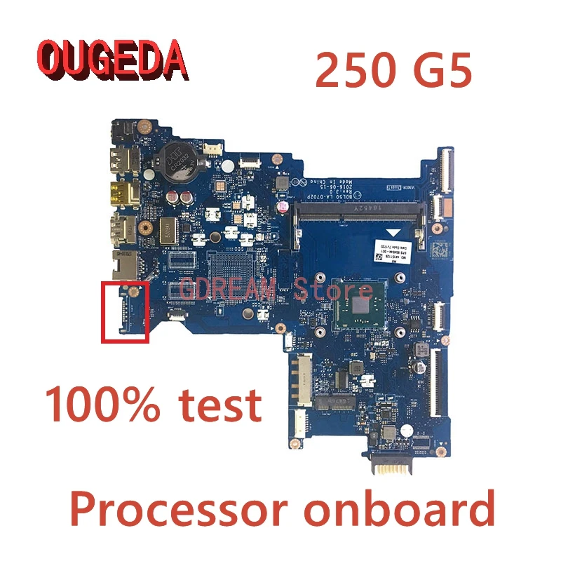 

OUGEDA BDL50 LA-D702P 854944-601 854944-001 For HP 250 G5 Laptop Motherboard with Processor onboard Mainboard Full tested