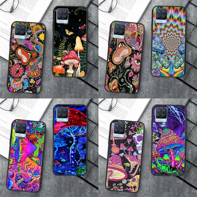 Psychedelic Mushroom Tapestry Trippy For Realme C55 C35 C33 C31 C30 C21Y GT Neo 5 3T OnePlus 11 10 9 Pro 10T Nord 2 3 2T CE Case