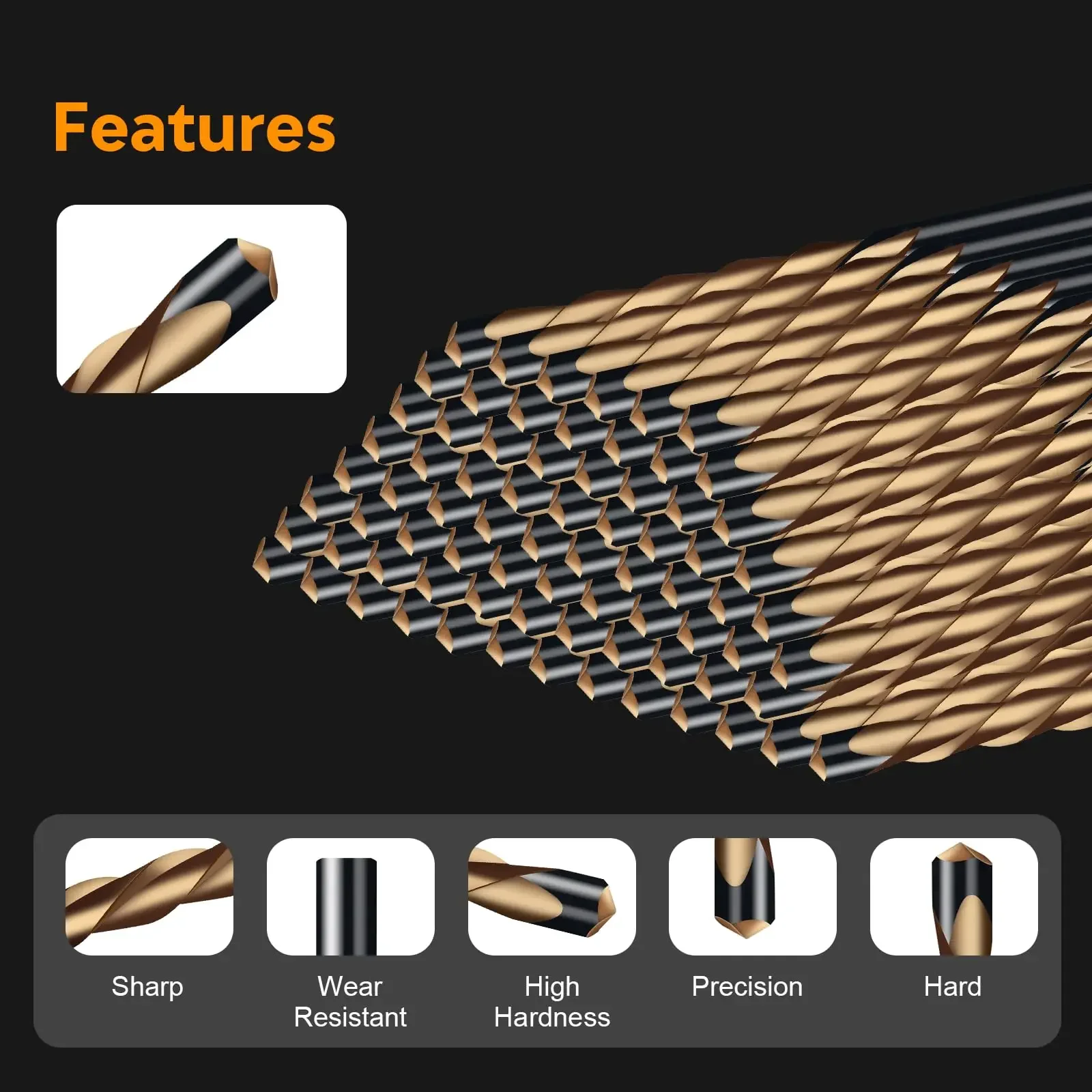 

50 шт. сверл для гипсокартона, режущие насадки 1/8 дюйма, 5/32 дюйма, направляющие сверла для резки, используются с электроинструментами типа «спиральная пила»