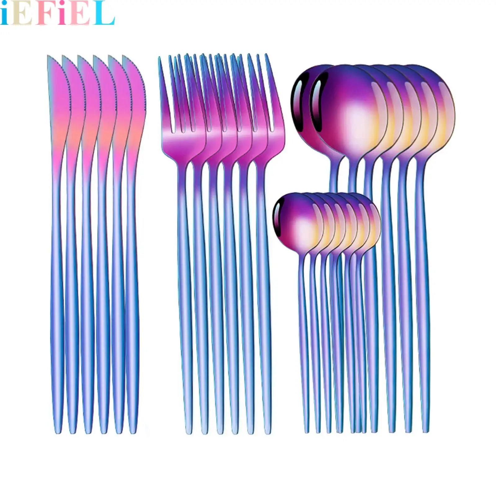 

Stainless Steel Creative Minimalist Knife Fork Spoon And Coffee Spoon Tableware Set for Home Restaurant Dinner Party