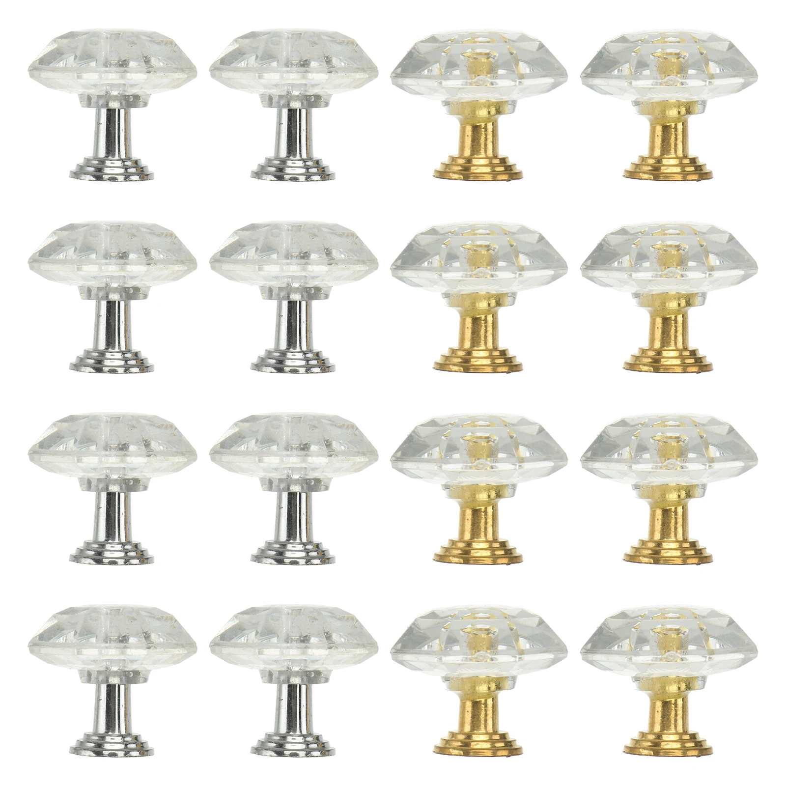 

16 Pcs H Cabinet Doorknobs Transparent Drawer Drawer H les Knobs Acrylic Cabinet Hardware Household Accessories