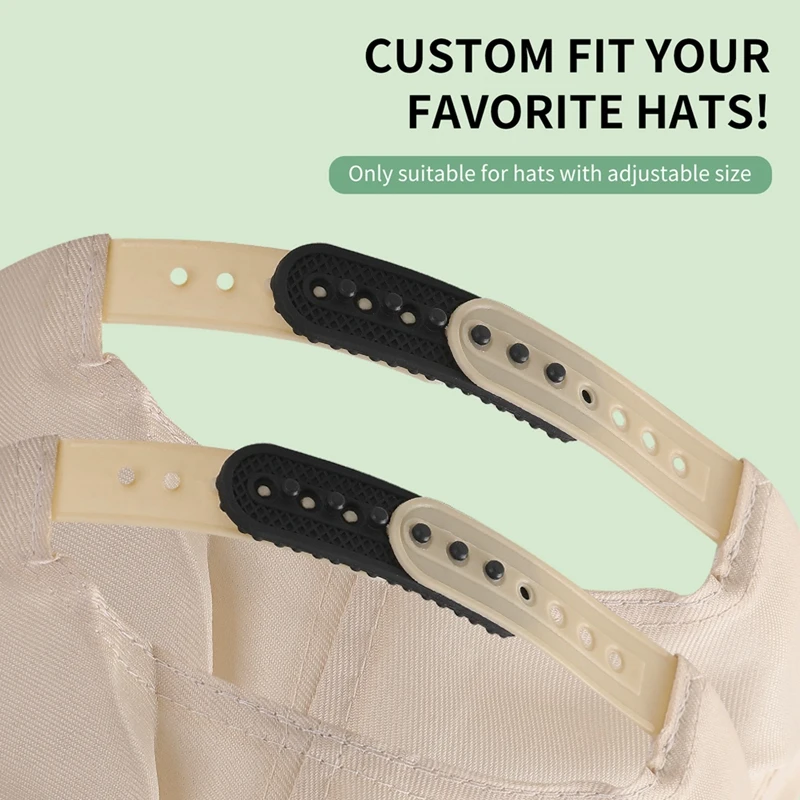 HOT! 2Pack Hat Extender, 3D Printed Hat Size Extension Accessories, Holes Adjustable Cap Half Size Extender