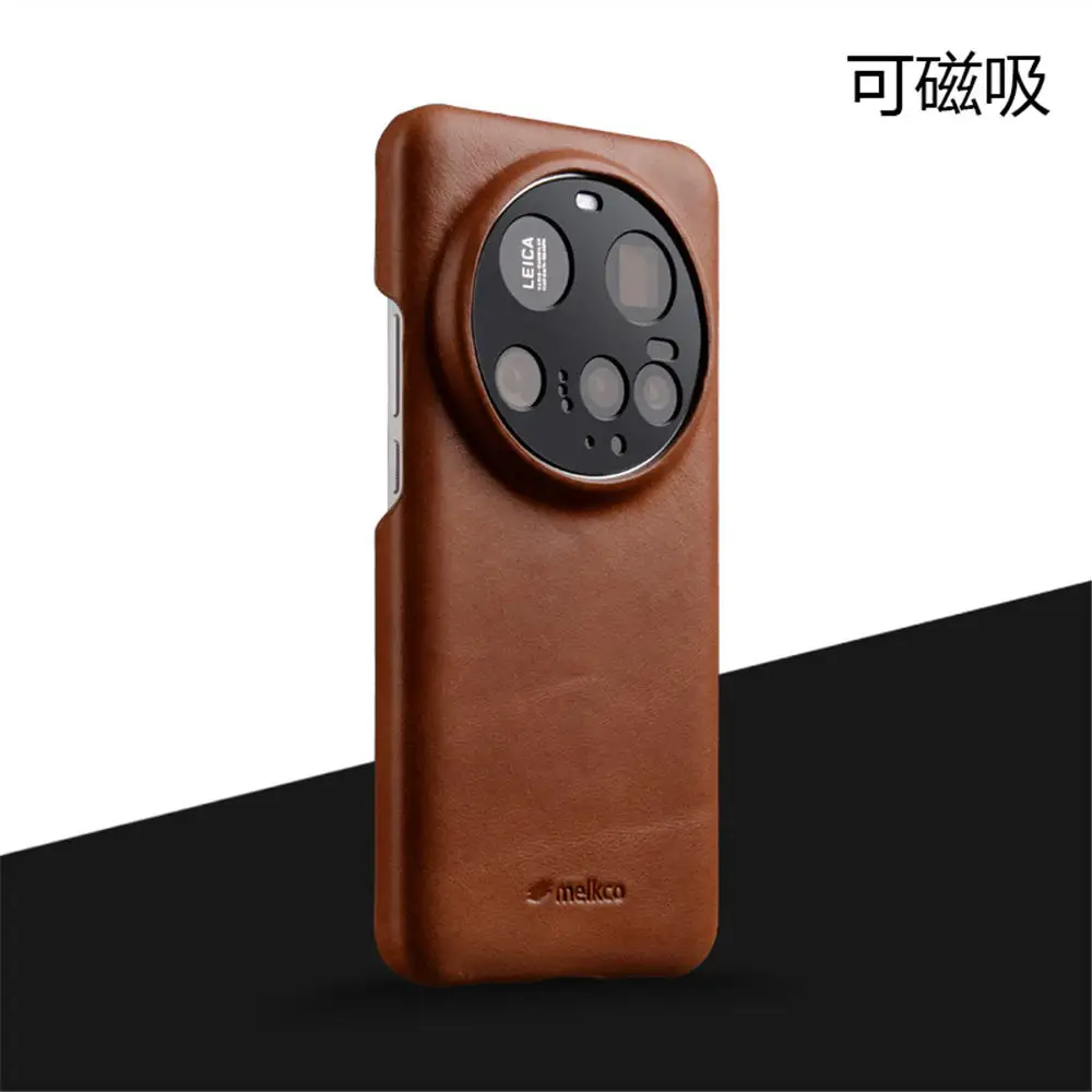 

Premium Natural Cowhide Leather Case for Xiaomi 15 Ultra Oil Wax Business Cover
