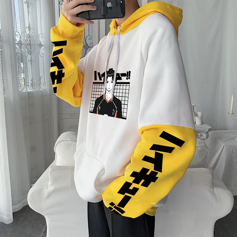 Anime Haikyuu Harajuku Kawaii Volleyball Junior Tobio Kageyama Manga Hoodies Long Sleeve Unisex Oversized Winter Warm Sweatshirt