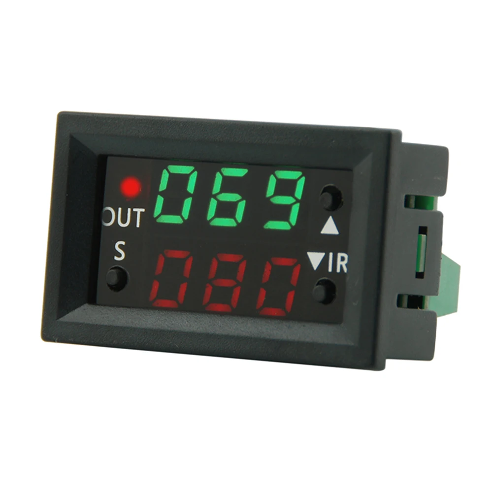 DC 12V LED Digital Timer Relay Dual Display Timer Switch Control Module 0.56 Inch Accessories 0-999 Second Minutes Hours