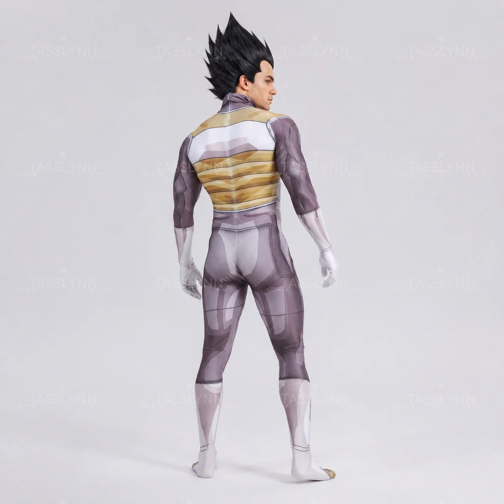 Anime Cosplay Bodysuit, Frieza / Vegeta Full Body Stretch Costume, Halloween Carnival Fancy Dress for Adult Men view 5